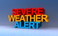 Severe weather alert on blue