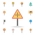 Severe weather colored icon. Detailed set of color road sign icons. Premium graphic design. One of the collection icons for Royalty Free Stock Photo