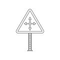 Severe weather colored icon. Element of road signs and junctions for mobile concept and web apps icon. Outline, thin line icon for