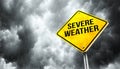 Severe Weather warning sign Royalty Free Stock Photo