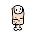 severed finger color vector doodle simple icon