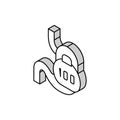 severity stomach isometric icon vector illustration Royalty Free Stock Photo