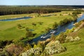 Seversky Donets river near Vovchansk, Eastern Ukraine. Beautiful springtime landscape