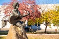 View of historic Dolly Parton Statue outside the Sevierville Courthouse in Sevierville