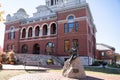 View of historic Dolly Parton Statue outside the Sevierville Courthouse in Sevierville