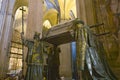 In the Sevilla Cathedral, Southern Spain, is the mausoleum-monument and ornate tomb of Christopher Columbus where four heralds dre