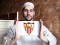 Sevilla soccer club logo Royalty Free Stock Photo