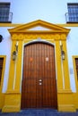 Sevilla, Spain. Beautiful view of a main gate of a tipical andalucian building Royalty Free Stock Photo