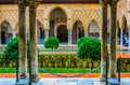 SEVILLA, SPAIN, JANUARY 7, 2016: view of the courtyard of the maidens situated inside of the royal alcazar palace in the