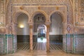 SEVILLA, SPAIN, JUNE 25, 2019: The Hall of Ambassadors at the real alcazar de Sevilla in Spain