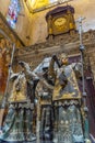 SEVILLA, SPAIN, JUNE 25, 2019: Tomb of Christopher Columbus insi