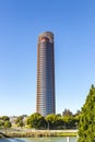 Sevilla Tower, office skyscraper in Seville city, Spain Royalty Free Stock Photo