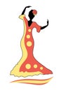 Sevillanas dancer illustration