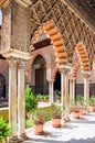 Seville Alcazar courtyard, Andalusia, Spain