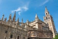 Seville cathedral with the Giralda tower in Spain