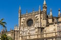 Seville Cathedral on Triumph square, Spain Royalty Free Stock Photo