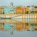 Seville panoramic cityscape with historical buildings, city skyline, Sevilla, Spain