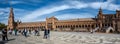 Seville, panoramic view of Plaza de Espana