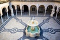 Seville, Patio Principal of La Casa De Pilatos. The building is a precious palace in mudejar spanish style. Spain