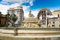 Seville Puerta Jerez fountain in Andalusia