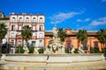 Seville Puerta Jerez fountain in Andalusia