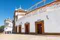 Sevilla, Spain - May 20, 2019: Seville Real Maestranza bullring plaza toros de Sevilla in Andalusia, Spain.