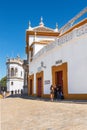 Sevilla, Spain - May 20, 2019: Seville Real Maestranza bullring plaza toros de Sevilla in Andalusia, Spain.