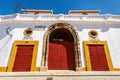 Sevilla, Spain - May 20, 2019: Seville Real Maestranza bullring plaza toros de Sevilla in Andalusia, Spain.