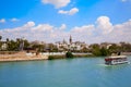 Seville skyline and Algonso XIII channel Andalusia