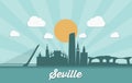 Seville skyline - Spain - vector illustration