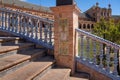 Leon Bridge (Puente de Leon) at Plaza de Espana - Seville, Andalusia, Spain Royalty Free Stock Photo