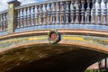 Navarre Bridge (Puente de Navarra) at Plaza de Espana - Seville, Andalusia, Spain Royalty Free Stock Photo