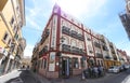Beautiful facade of the vintage traditional Spanish restaurant El rincon del Rosita located in historic centre of