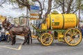 Seville, Spain - April 15, 2018: Horse drawn carriage of streets cleaning department  in Seville April Fair Royalty Free Stock Photo