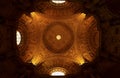 ceiling decor inside the dome of the famous Seville Cathedral