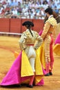 Seville, spain, Bullfighter and woman Bullfighter in La Maestranza Royalty Free Stock Photo