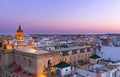 Seville, Spain. City skyline at dusk. Historical architecture