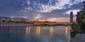 Seville, Spain, Night view of the fashionable and historic districts of Triana Royalty Free Stock Photo