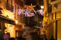 Christmas lighting of the streets of Seville