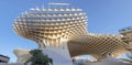 Seville, Spain - December 15, 2018: View of Metropol Parasol, also know as Setas de SevillaÃ¢â¬â¹, in Plaza Encarnacion, Seville,