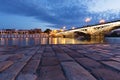 Seville in Spain, Evening view of the fashionable and historic districts of Triana Royalty Free Stock Photo