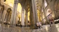 Seville, Spain - 02.05.17 : Interior decoration of the Seville Cathedral - Cathedral of Saint Mary of the See - in Seville, Spain Royalty Free Stock Photo