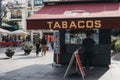 Tabacco Tabacos stand on a street in Seville, Andalusia, Spain