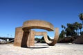 Monument to the Tolerance of Eduardo Chillida next to the river Guadalquivir in the city of Seville.