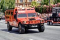 Military Emergency Unit during display of Spanish Armed Forces Day in Seville, Spain