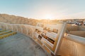 SEVILLE,SPAIN-March 8: Official information board on Metropol Parasol, modern architecture on Plaza de la Encarnacion. Setas de Se Royalty Free Stock Photo