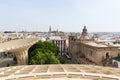 SEVILLE, SPAIN - MAY 2017: Panoramic view over Sevilla from the roof of Metropol Parasol