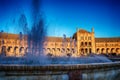 Seville, Spain: The Plaza de Espana, Spain Square Royalty Free Stock Photo