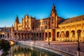 Seville, Spain: The Plaza de Espana, Spain Square Royalty Free Stock Photo