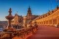 Seville, Spain: The Plaza de Espana, Spain Square Royalty Free Stock Photo